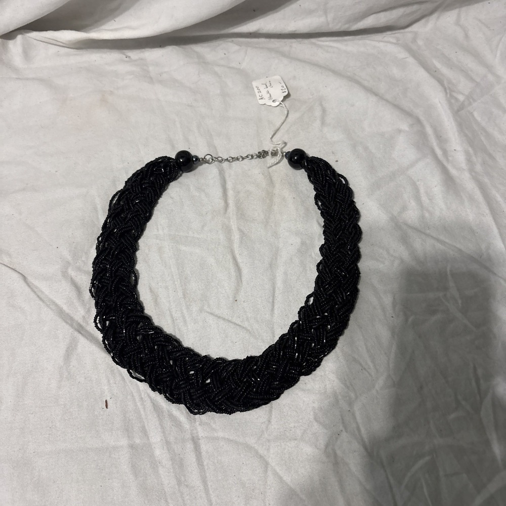 Black Seed Bead Weave Design‎ Necklace